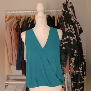 Lush Brand V Neck Teal Blouse